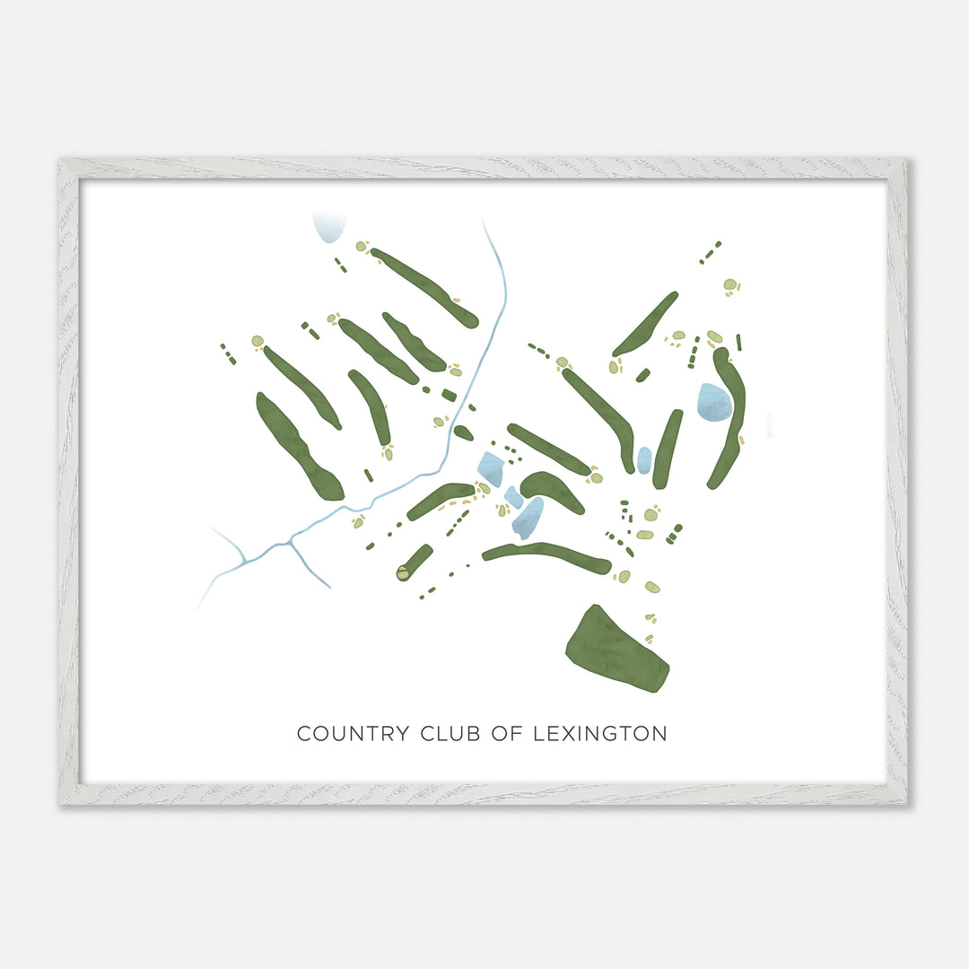 Print of Country Club Of Lexington Modern Map