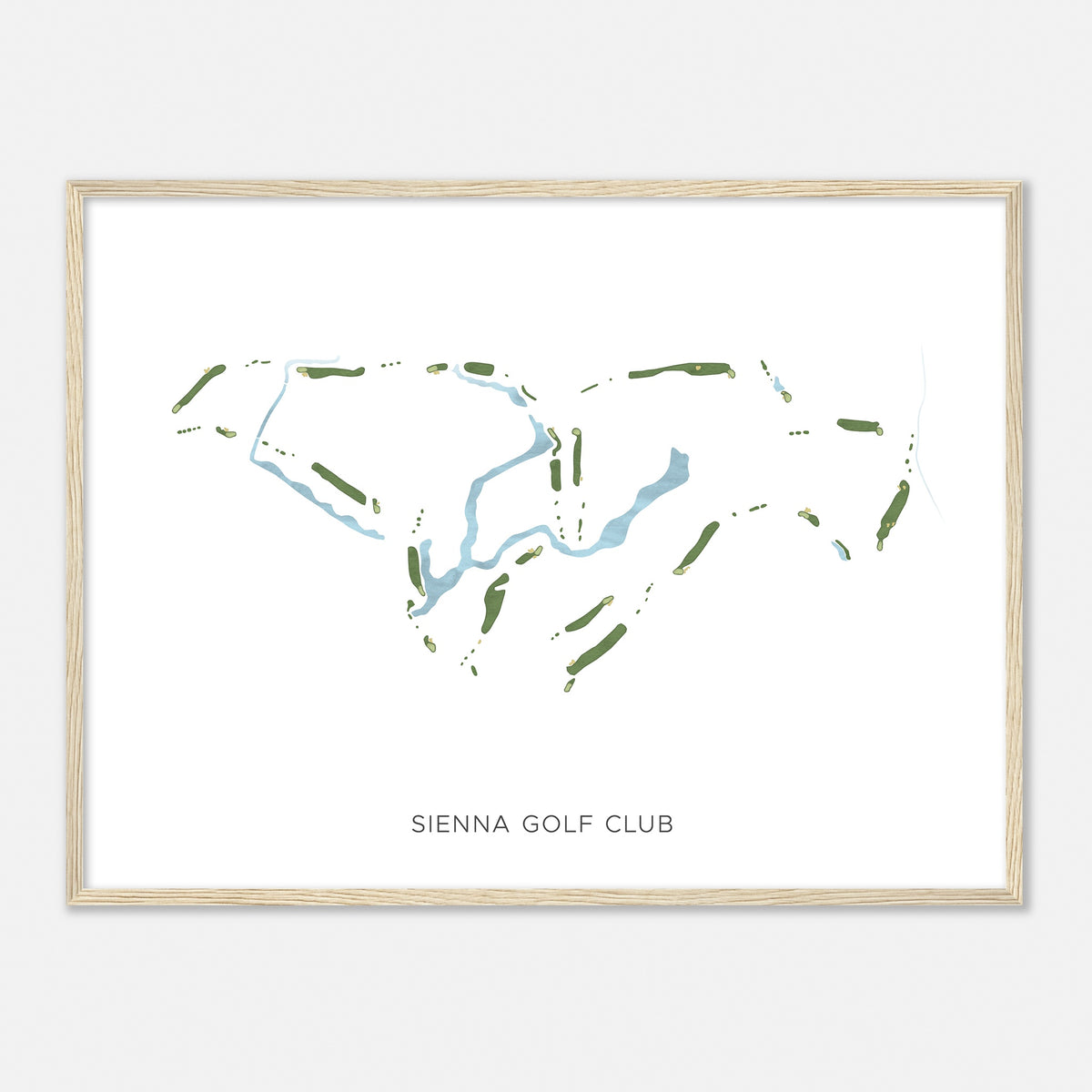 Print of Sienna Golf Club Modern Map
