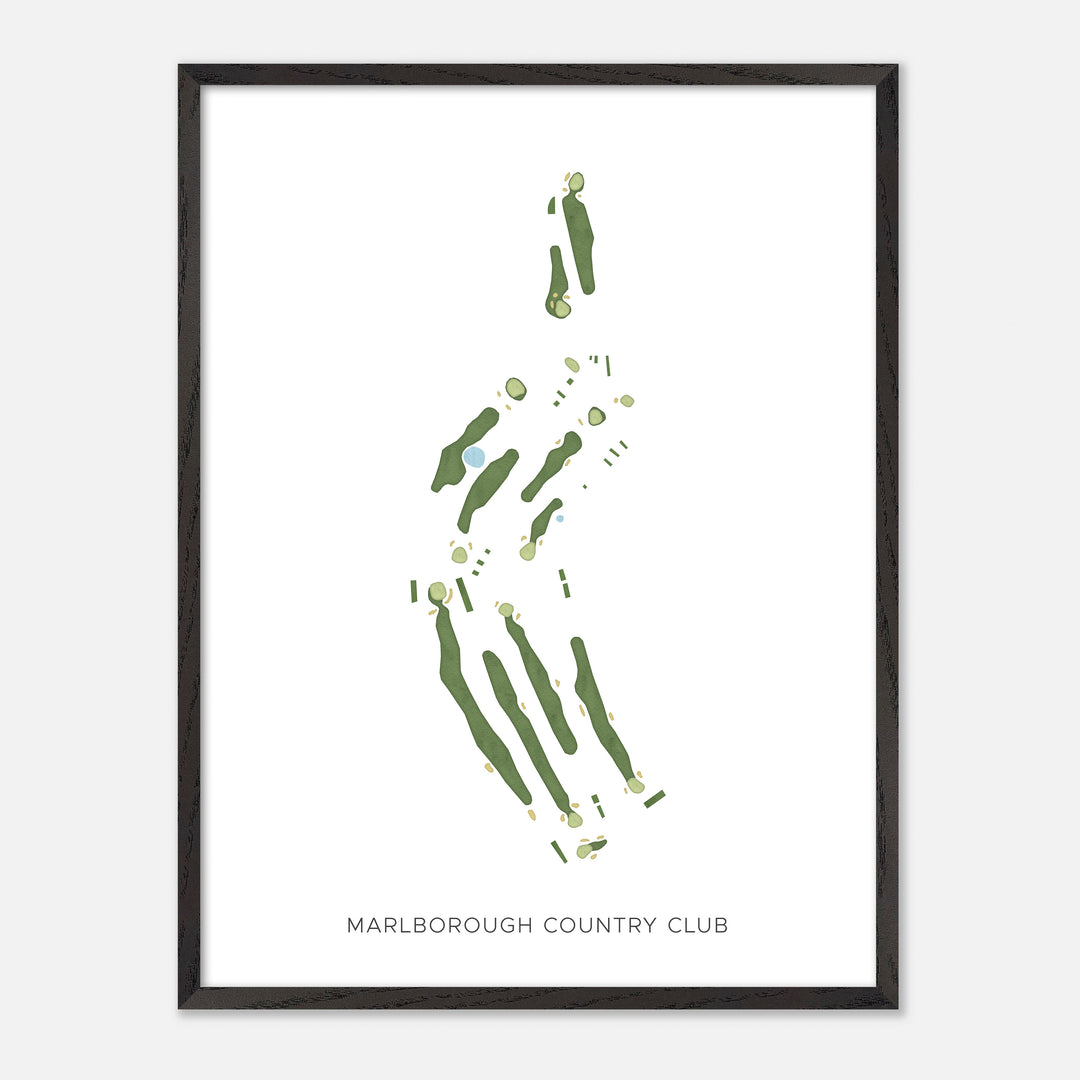Print of Marlborough Country Club Modern Map