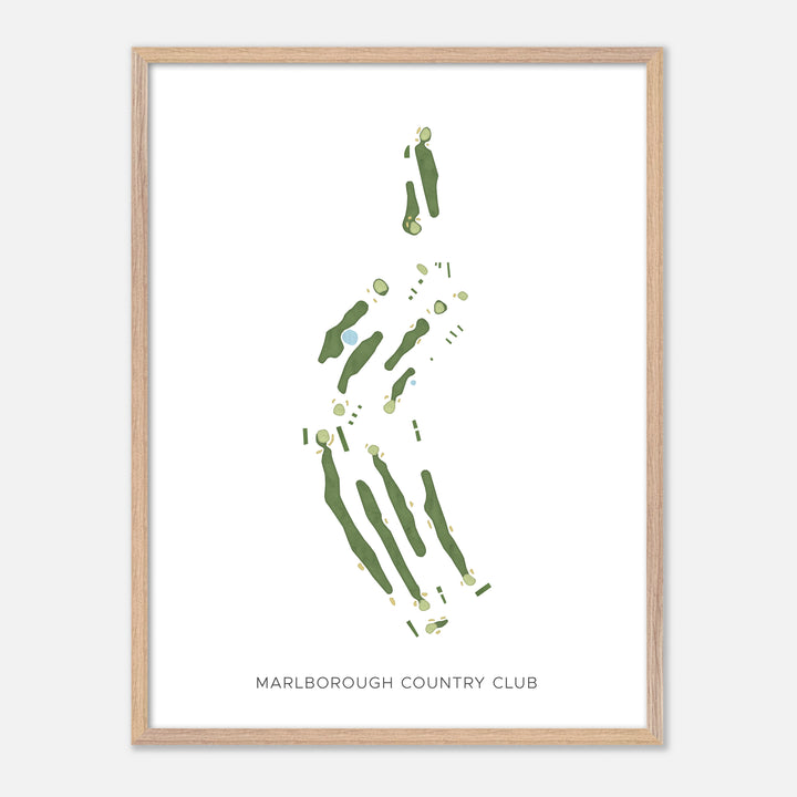 Print of Marlborough Country Club Modern Map