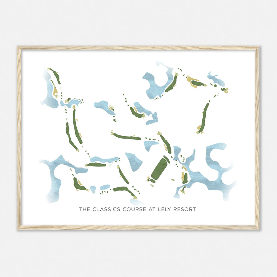 Print of The Classics Course At Lely Resort Modern Map