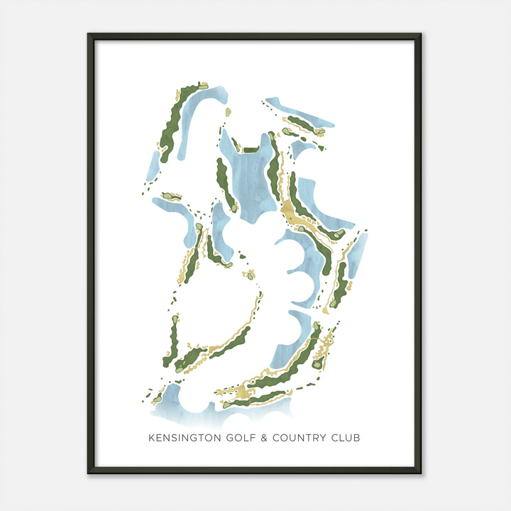 Print of Kensington Golf &amp; Country Club Modern Map