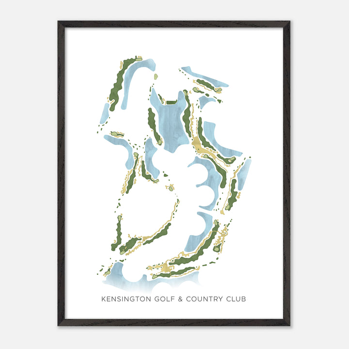 Print of Kensington Golf &amp; Country Club Modern Map