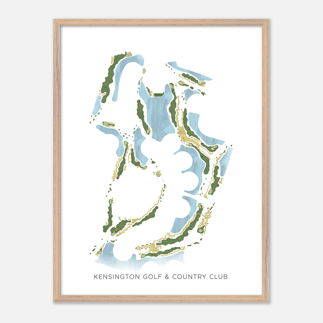 Print of Kensington Golf &amp; Country Club Modern Map