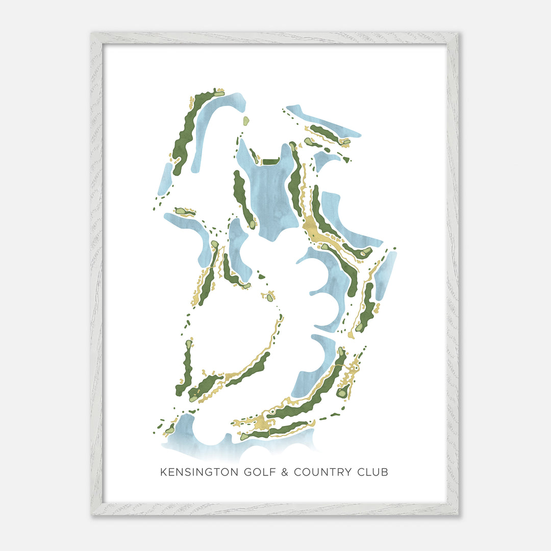 Print of Kensington Golf &amp; Country Club Modern Map