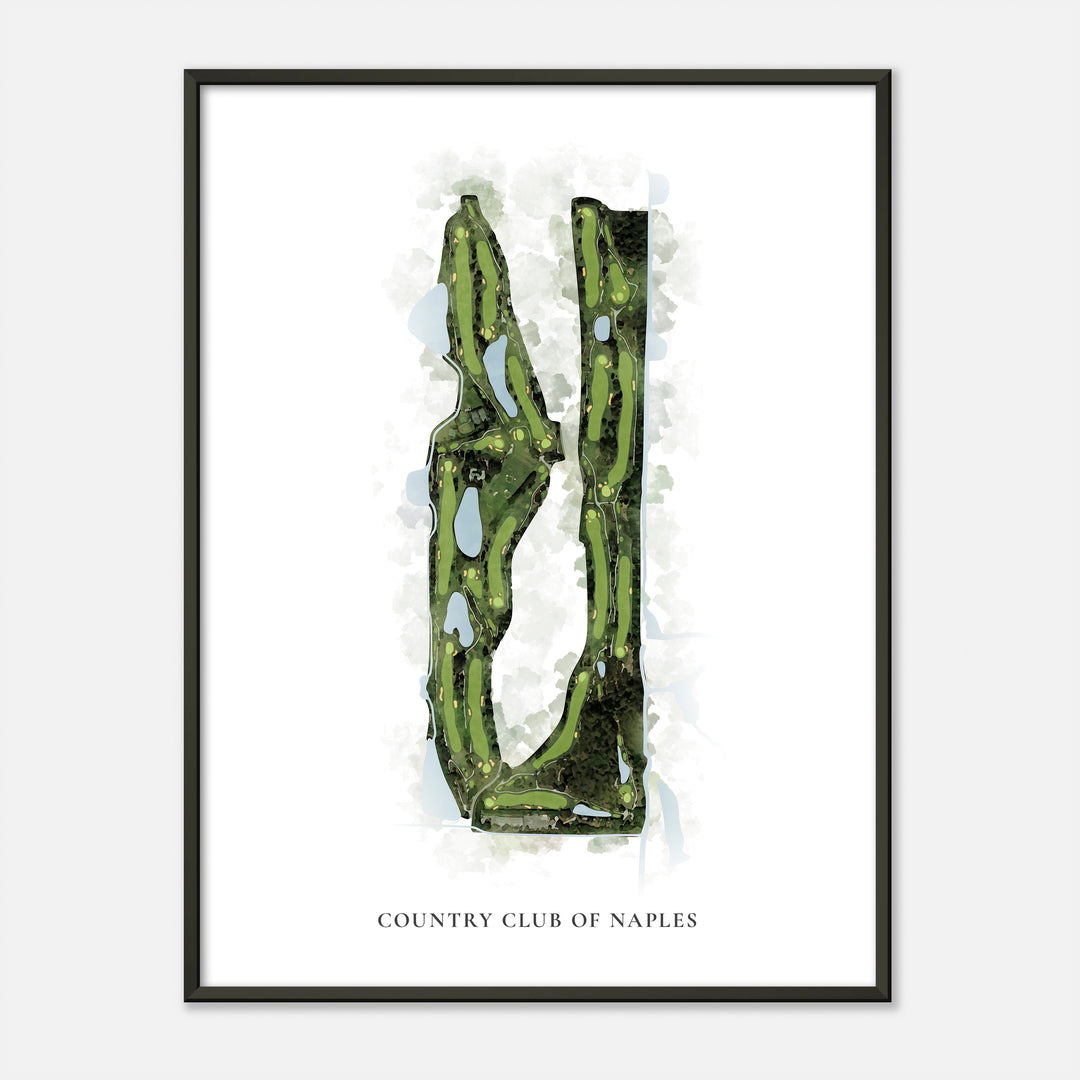 Print of The Country Club Of Naples Classic Map