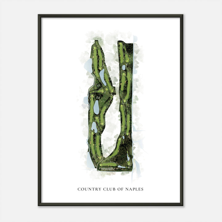 Print of The Country Club Of Naples Classic Map