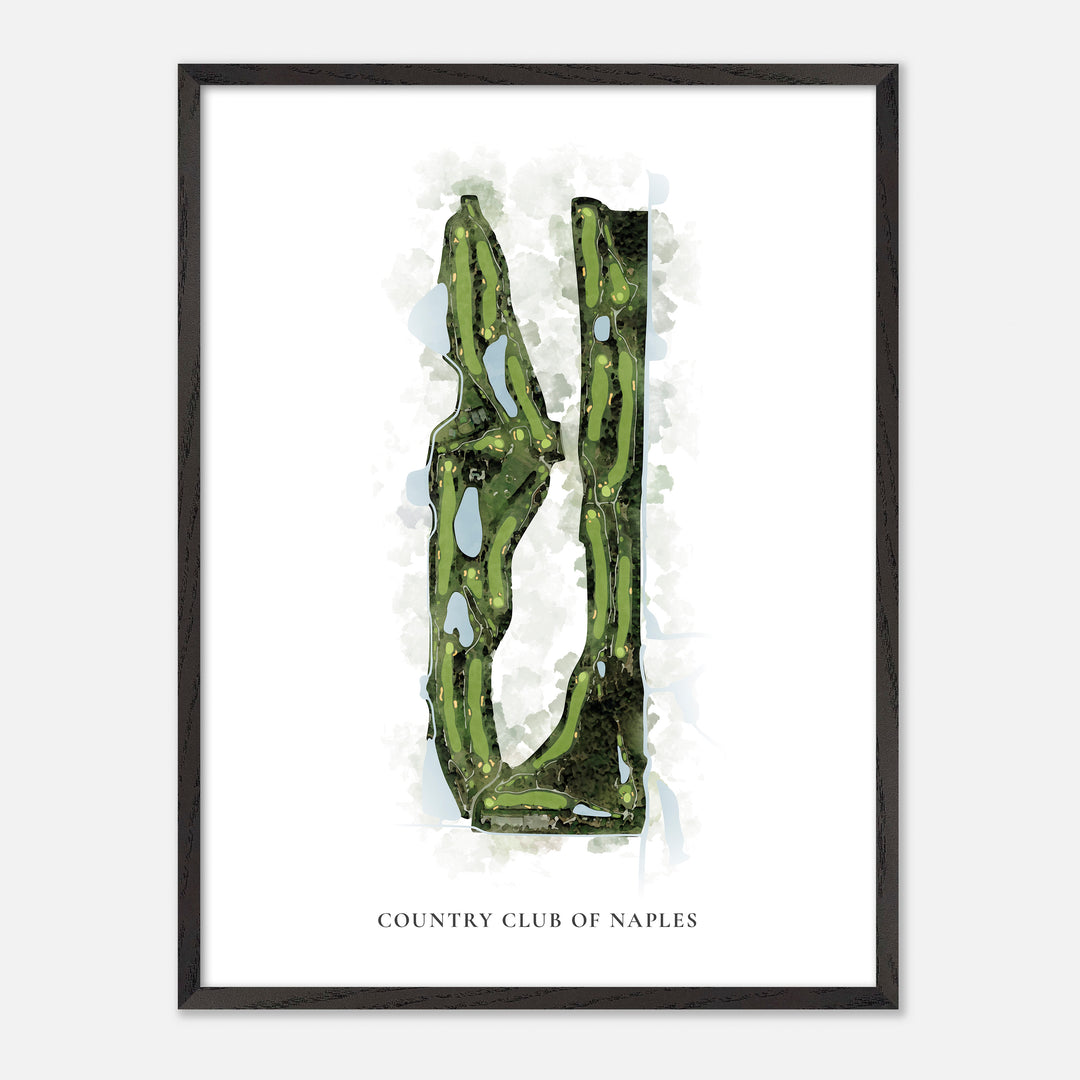 Print of The Country Club Of Naples Classic Map