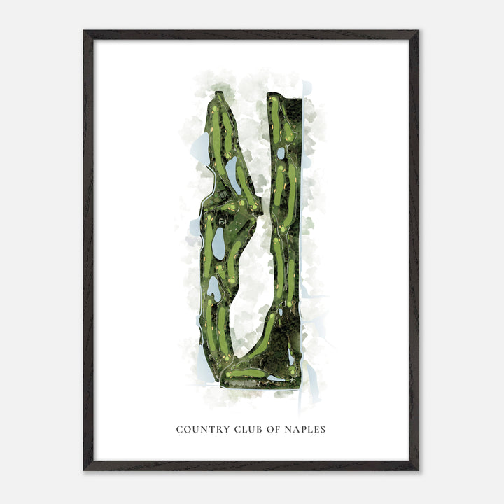 Print of The Country Club Of Naples Classic Map