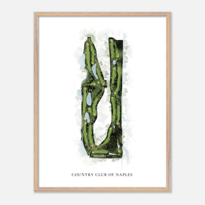 Print of The Country Club Of Naples Classic Map