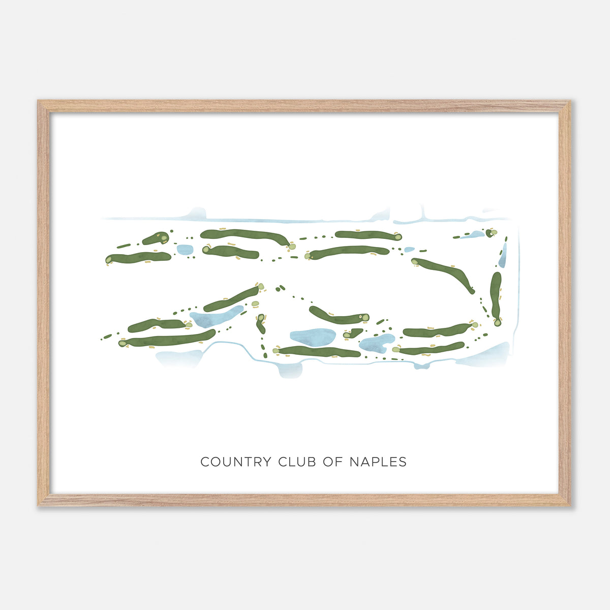 Print of The Country Club Of Naples Modern Map