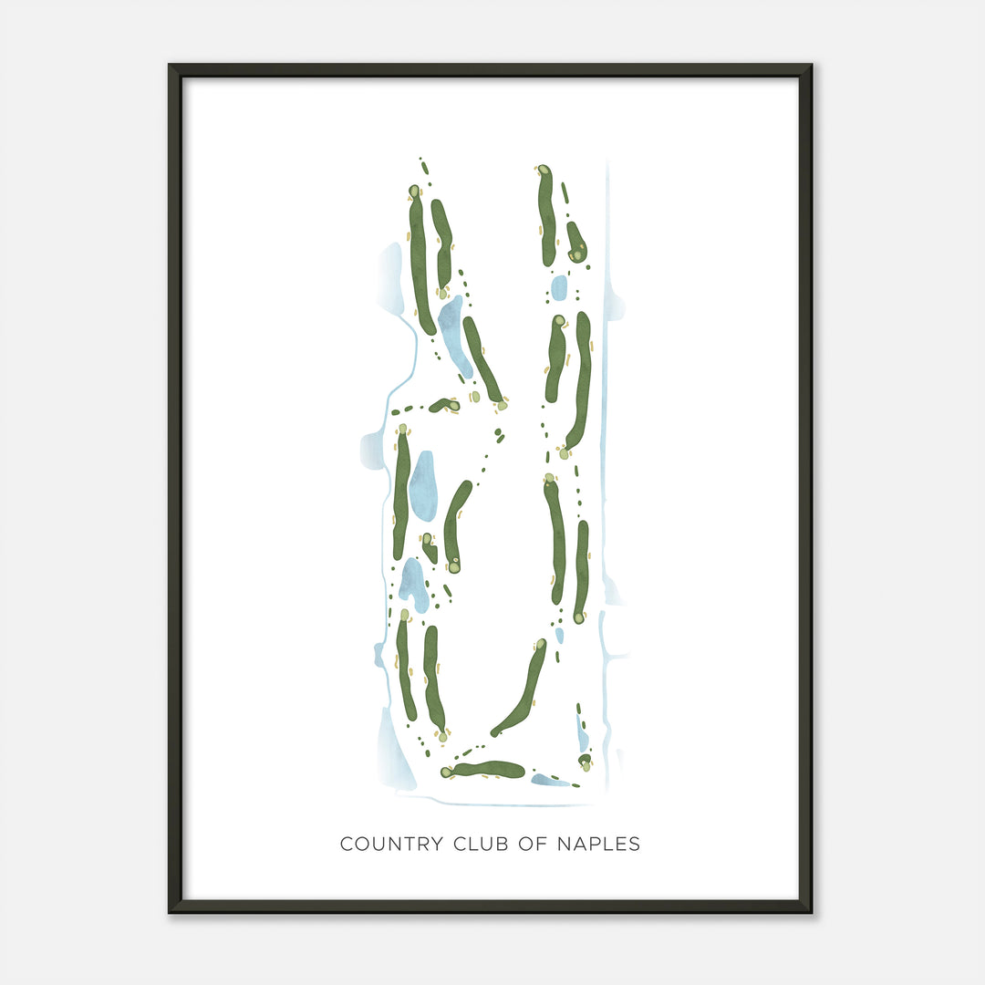 Print of The Country Club Of Naples Modern Map