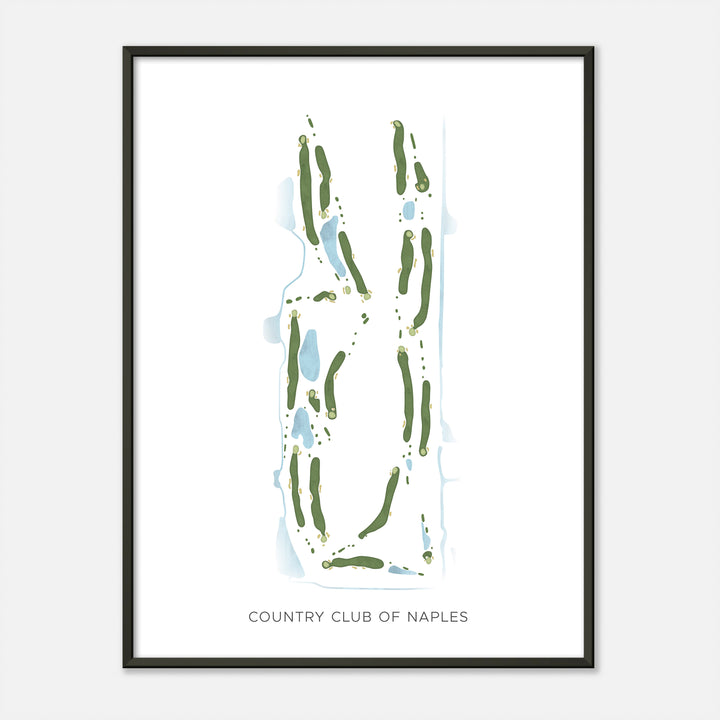 Print of The Country Club Of Naples Modern Map