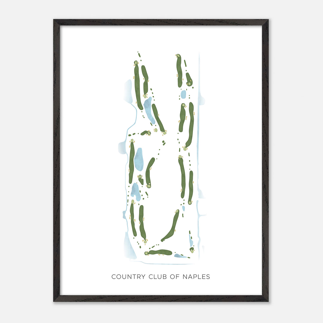 Print of The Country Club Of Naples Modern Map