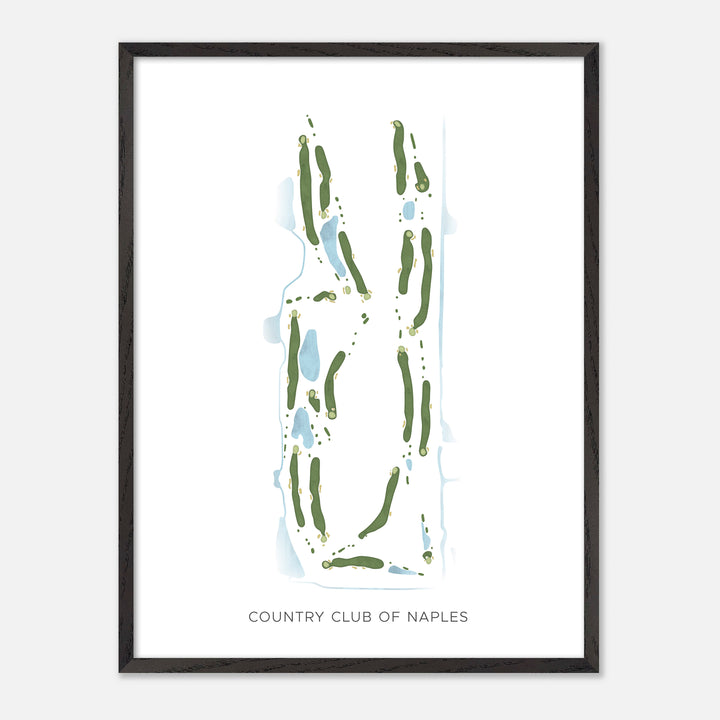 Print of The Country Club Of Naples Modern Map
