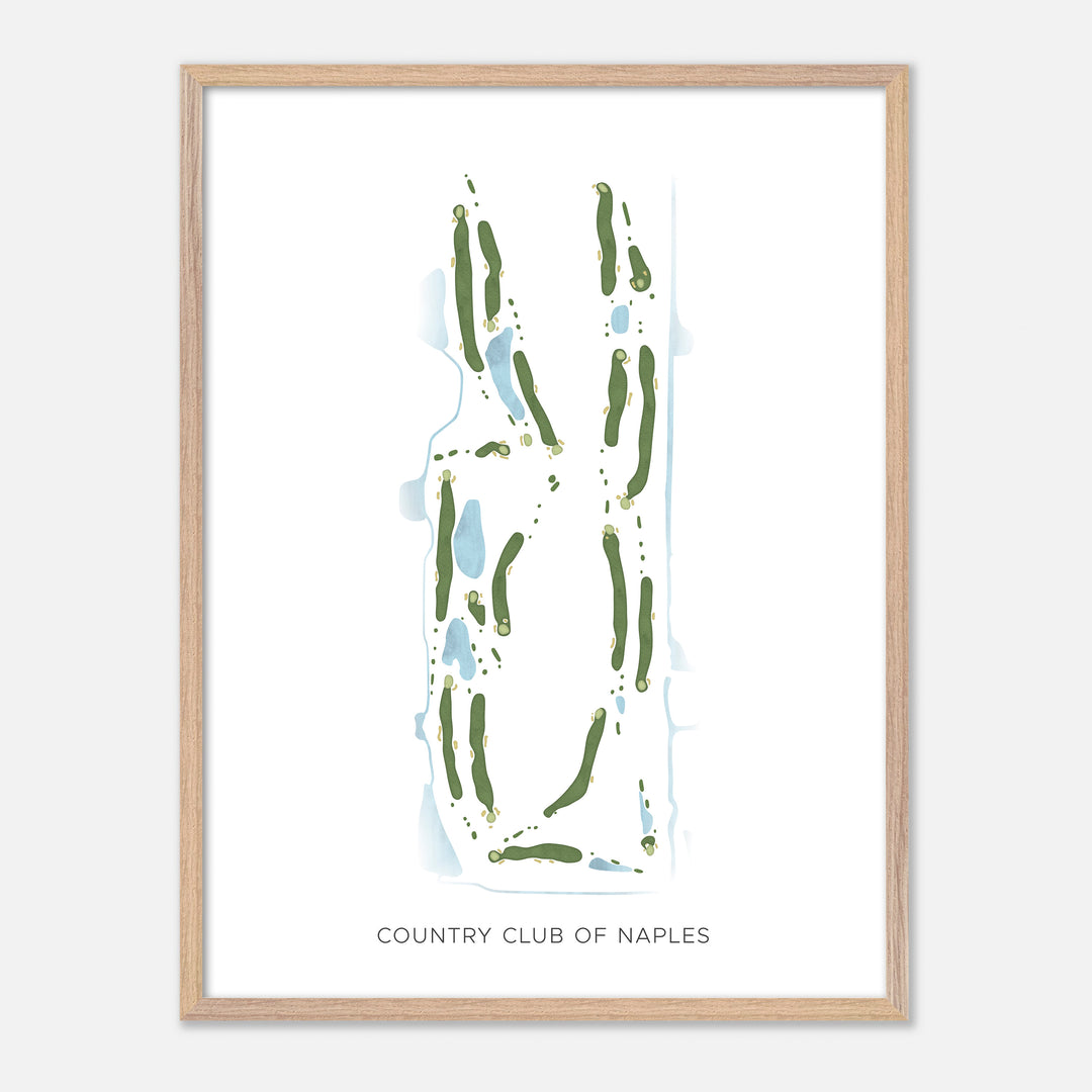Print of The Country Club Of Naples Modern Map