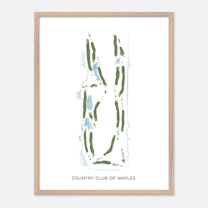 Print of The Country Club Of Naples Modern Map