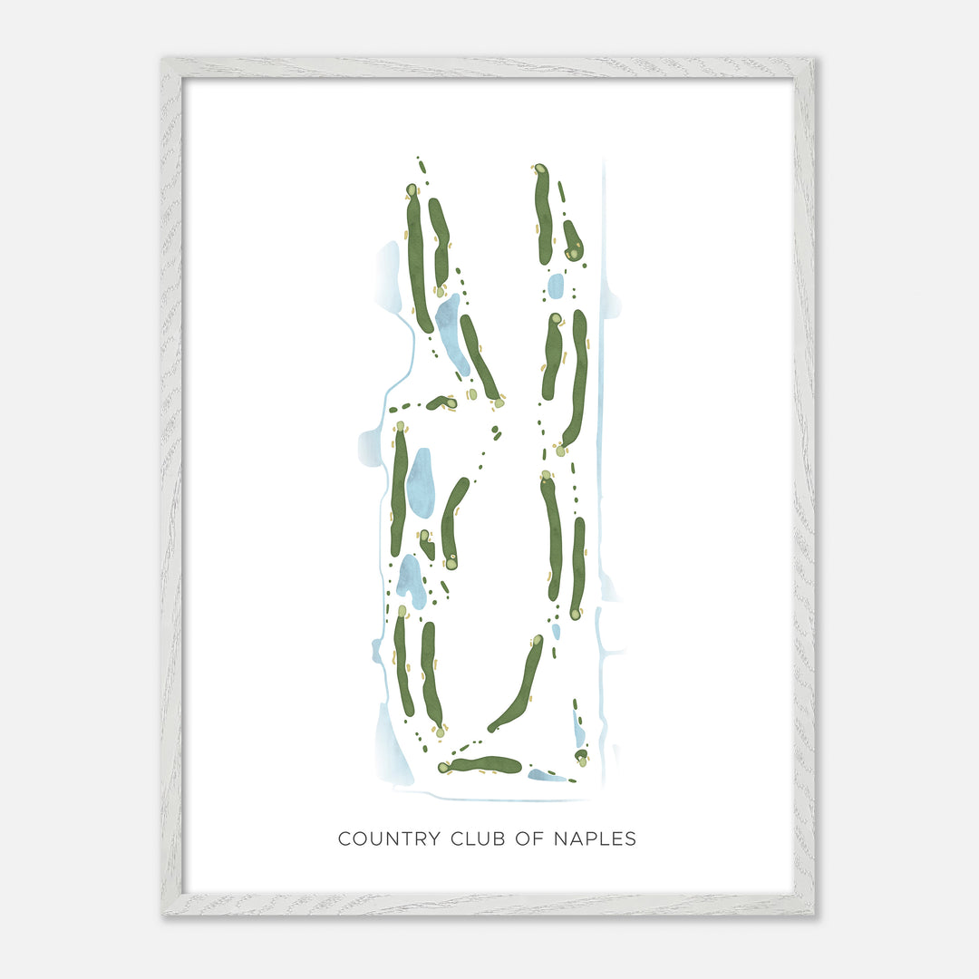 Print of The Country Club Of Naples Modern Map