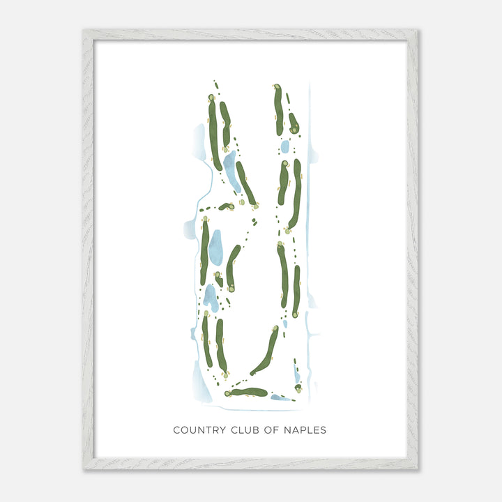 Print of The Country Club Of Naples Modern Map