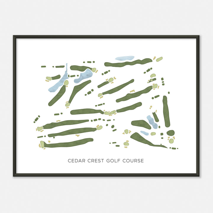 Print of Cedar Crest Golf Course Modern Map