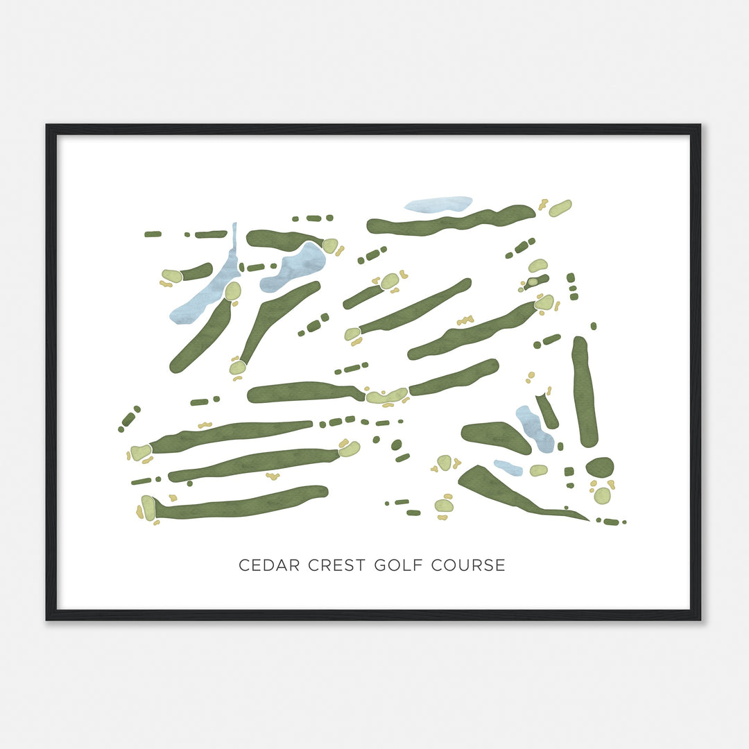 Print of Cedar Crest Golf Course Modern Map