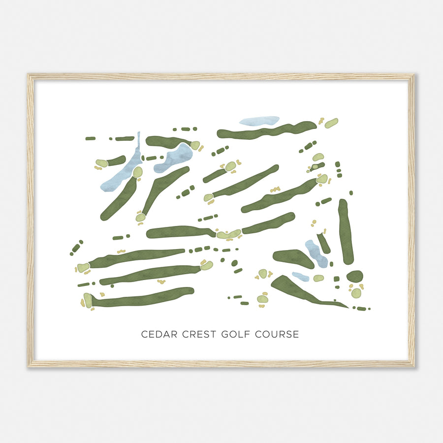 Print of Cedar Crest Golf Course Modern Map