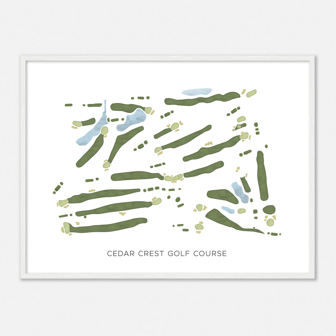 Print of Cedar Crest Golf Course Modern Map