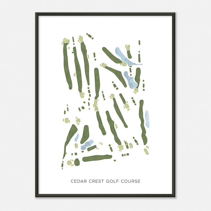 Print of Cedar Crest Golf Course Modern Map