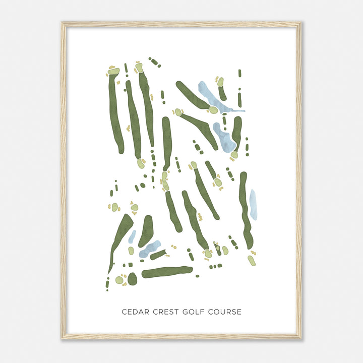 Print of Cedar Crest Golf Course Modern Map