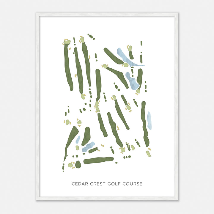 Print of Cedar Crest Golf Course Modern Map