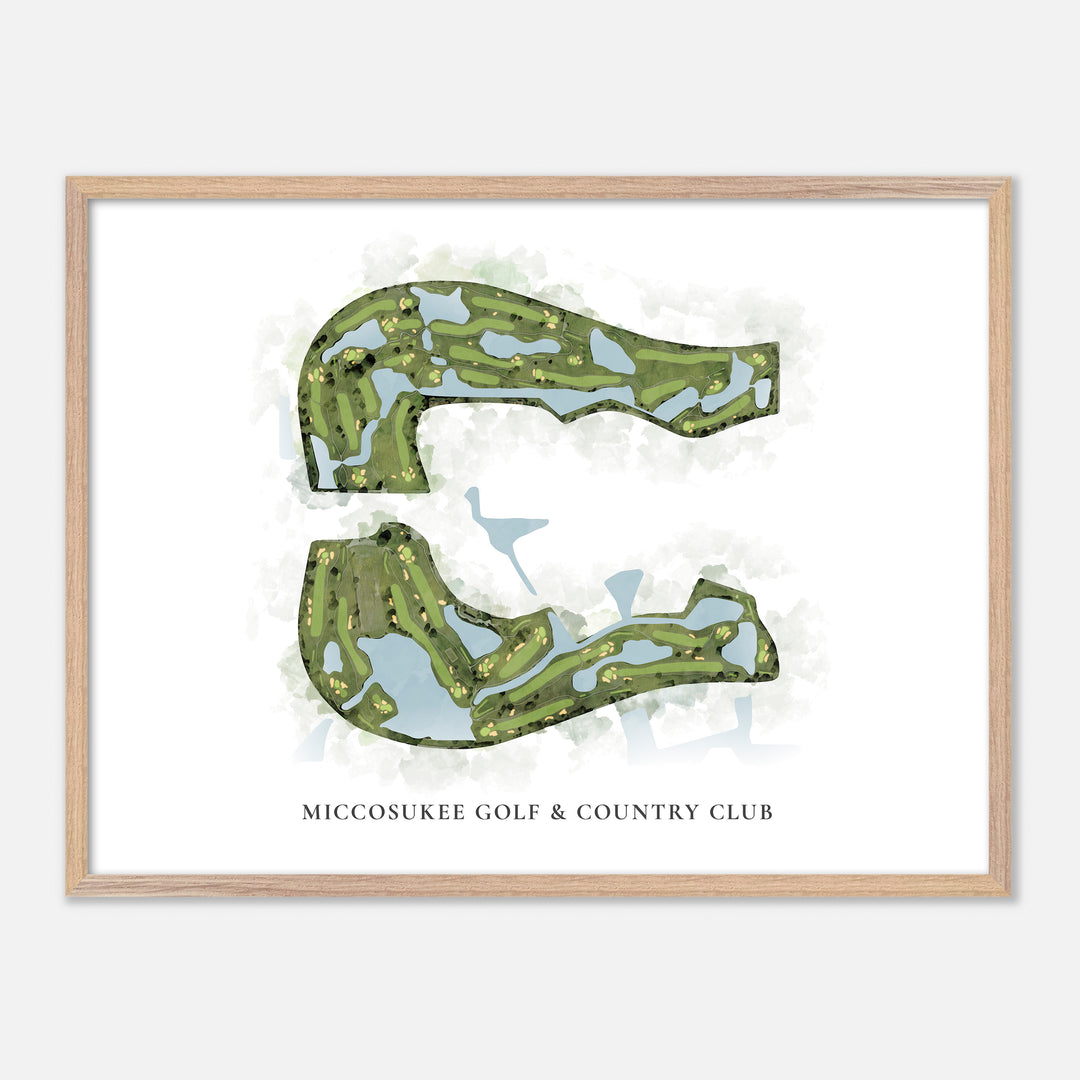 Print of Miccosukee Golf & Country Club Classic Map