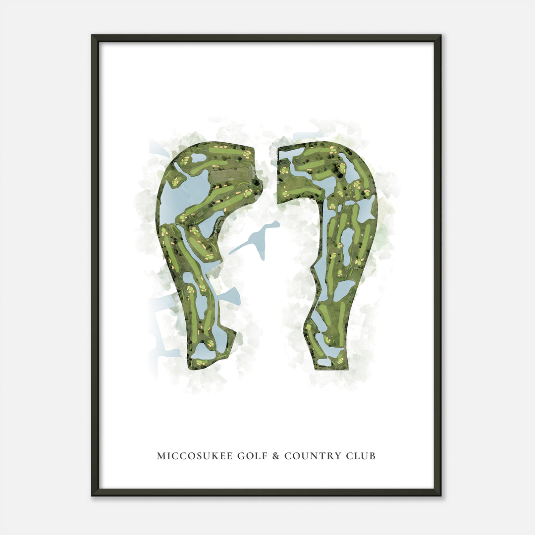 Print of Miccosukee Golf & Country Club Classic Map