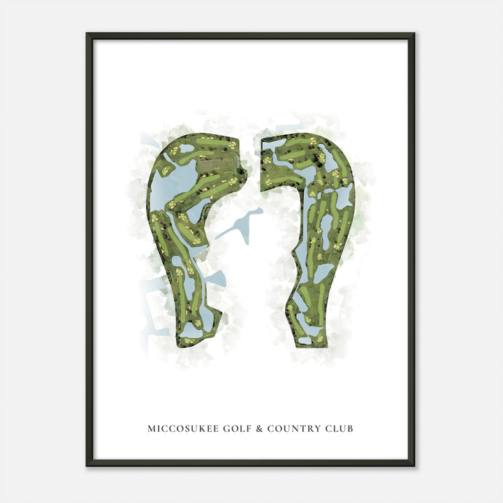 Print of Miccosukee Golf & Country Club Classic Map