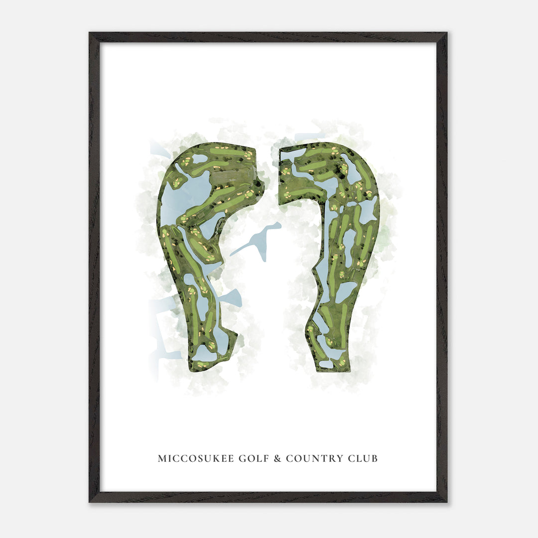 Print of Miccosukee Golf & Country Club Classic Map