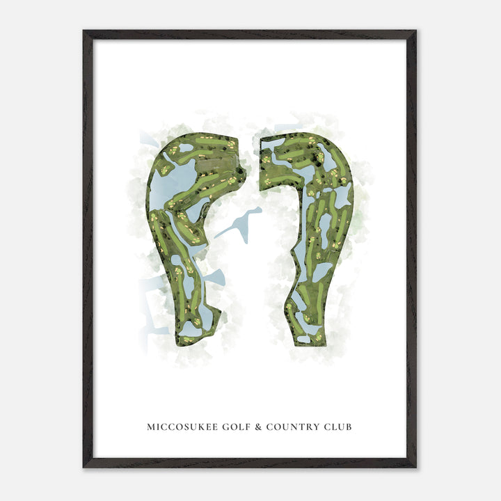 Print of Miccosukee Golf & Country Club Classic Map