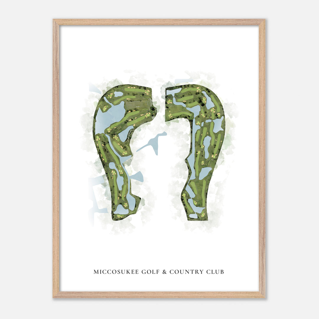 Print of Miccosukee Golf & Country Club Classic Map