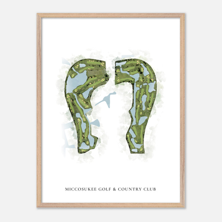 Print of Miccosukee Golf & Country Club Classic Map
