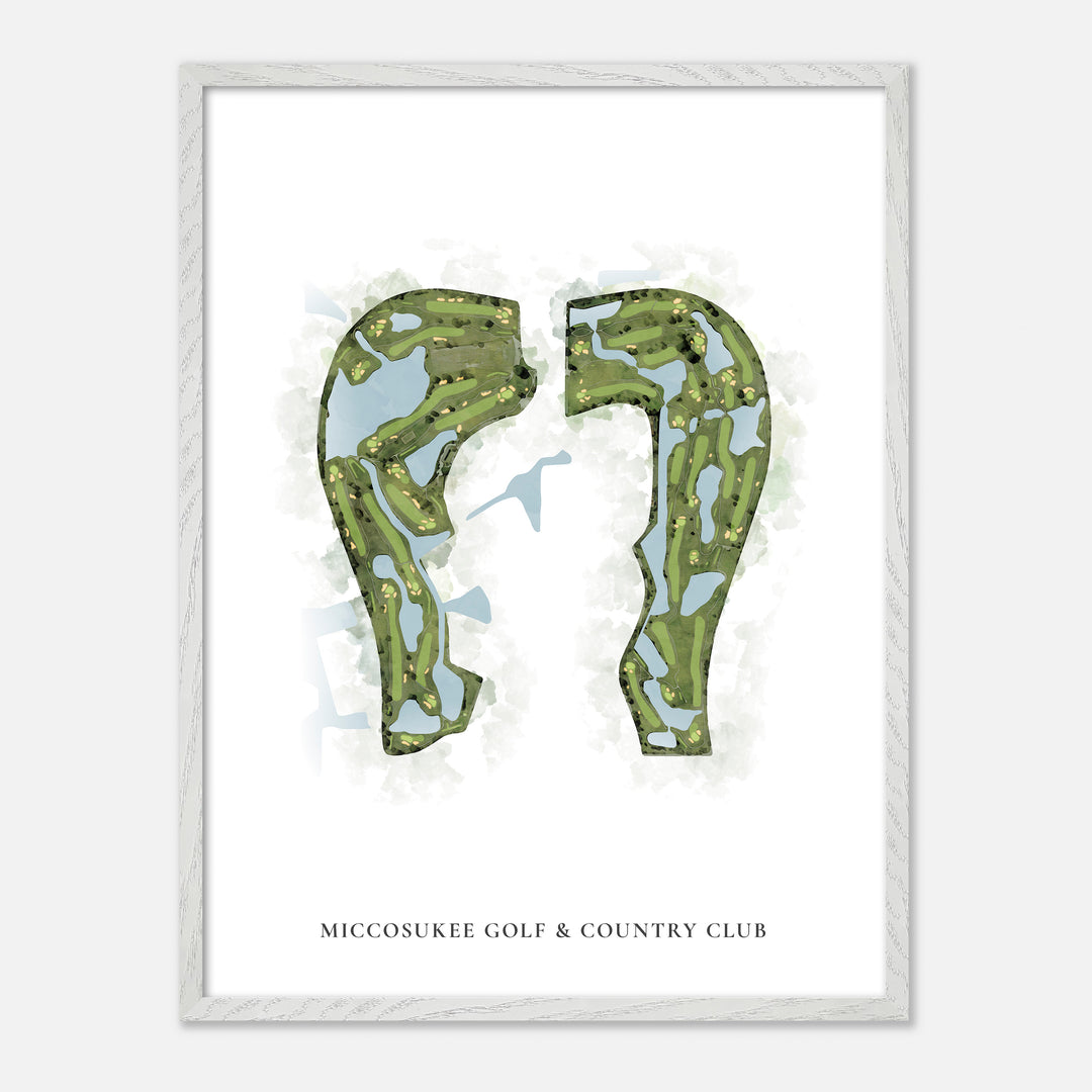 Print of Miccosukee Golf & Country Club Classic Map