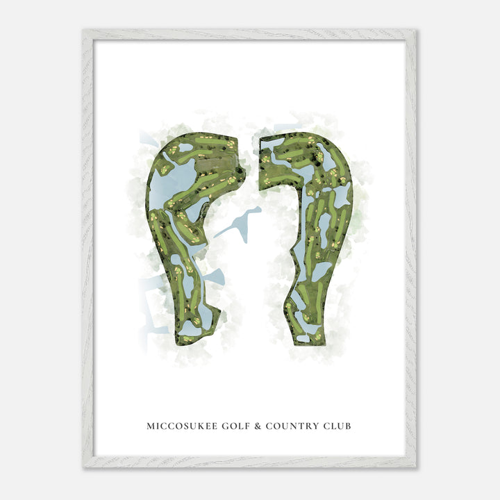 Print of Miccosukee Golf & Country Club Classic Map