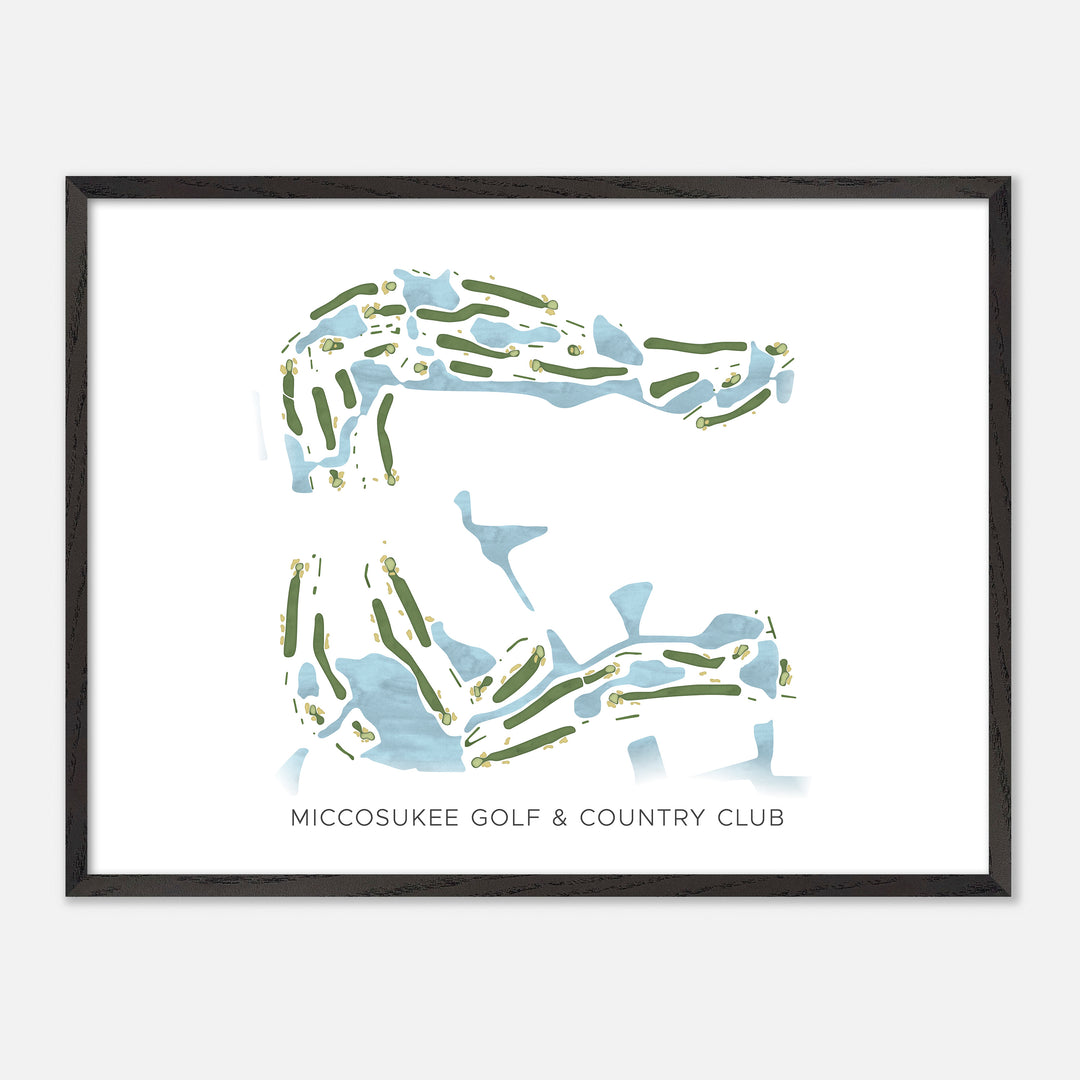 Print of Miccosukee Golf & Country Club Modern Map