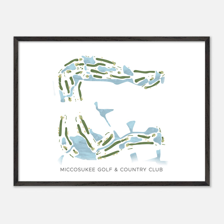 Print of Miccosukee Golf & Country Club Modern Map