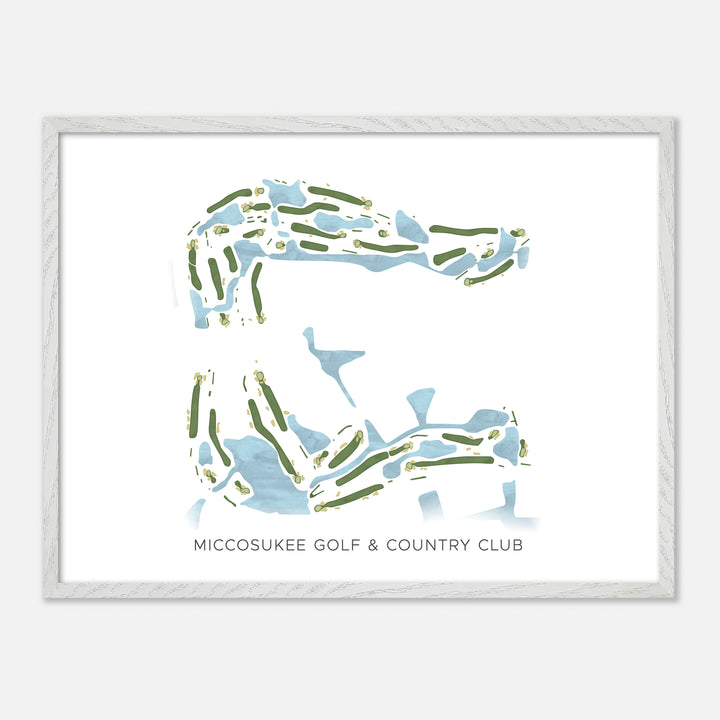 Print of Miccosukee Golf & Country Club Modern Map