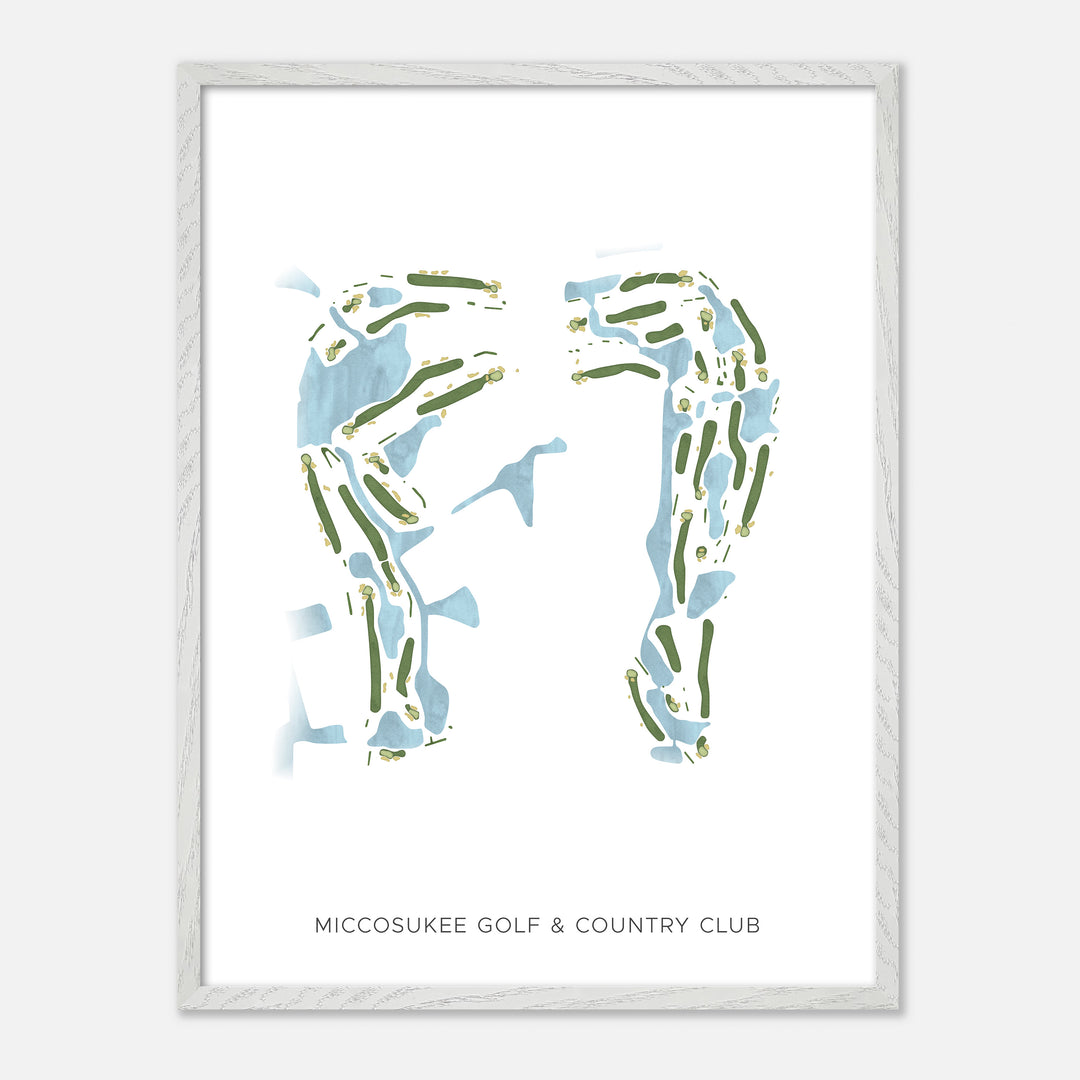 Print of Miccosukee Golf & Country Club Modern Map