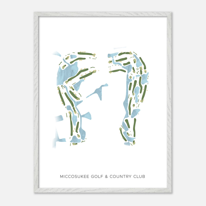Print of Miccosukee Golf & Country Club Modern Map