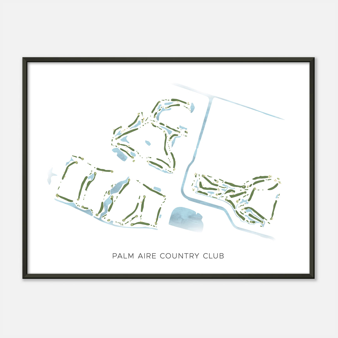 Print of Palm Aire Country Club Modern Map