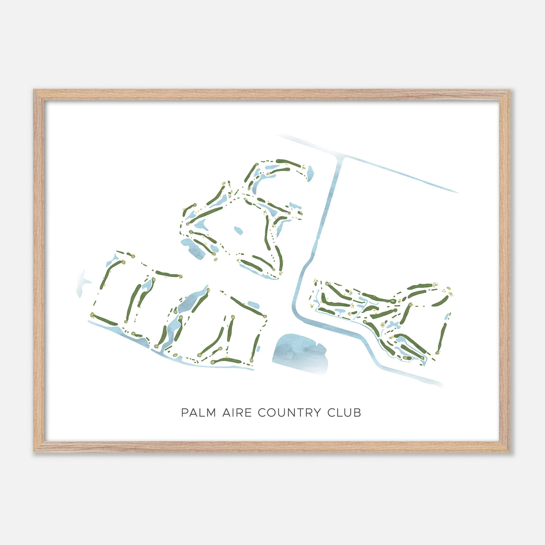 Print of Palm Aire Country Club Modern Map