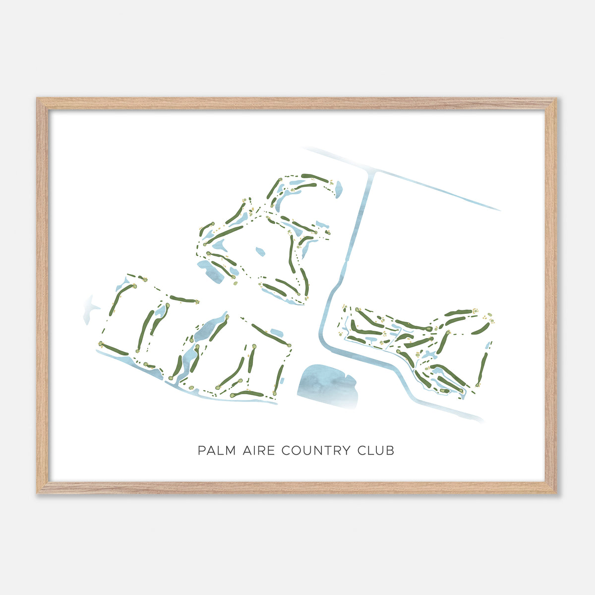 Print of Palm Aire Country Club Modern Map