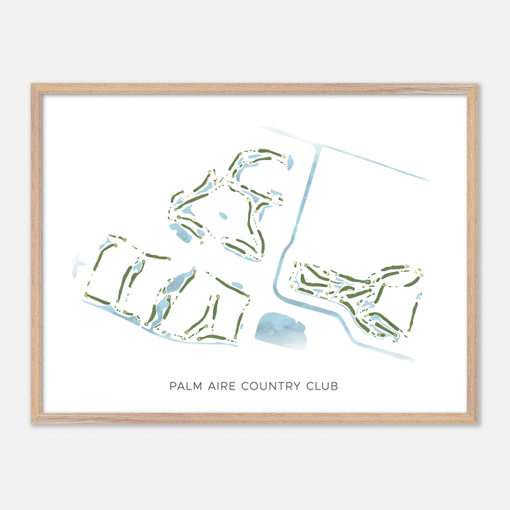 Print of Palm Aire Country Club Modern Map