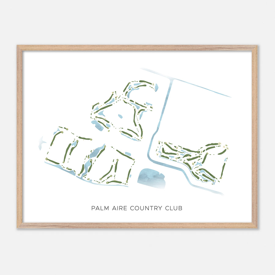 Print of Palm Aire Country Club Modern Map