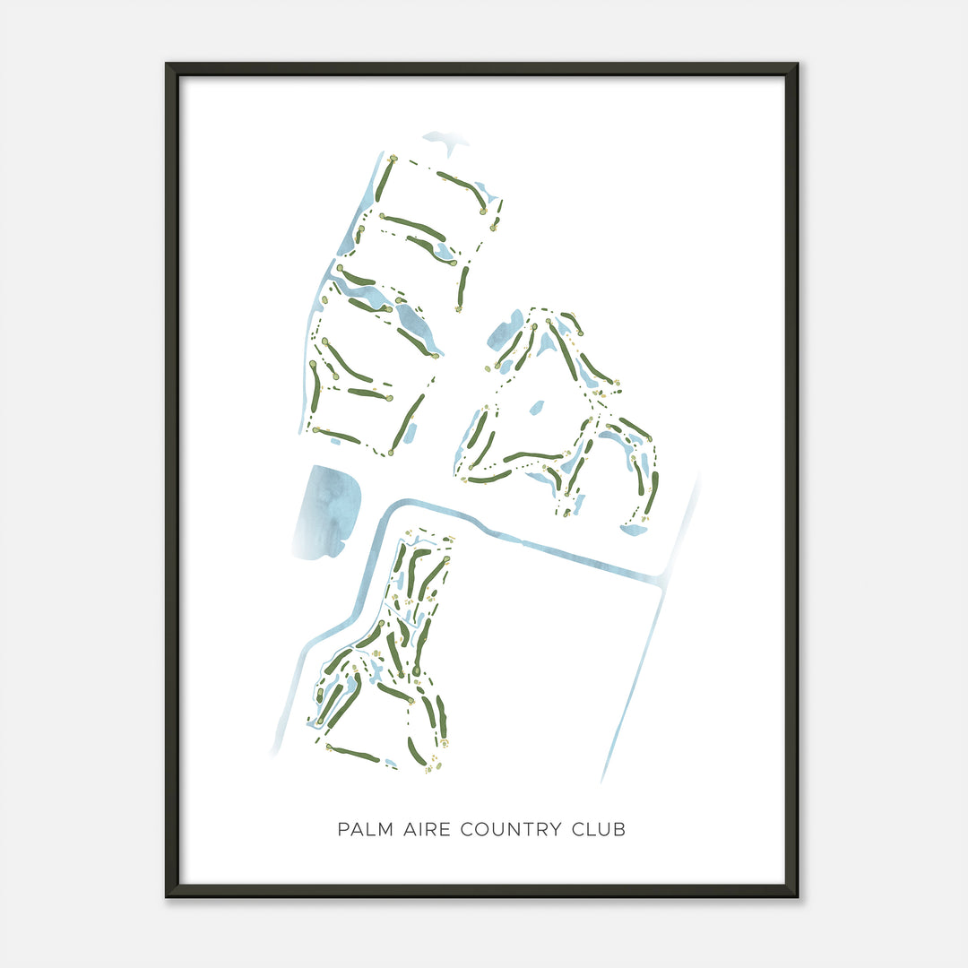 Print of Palm Aire Country Club Modern Map